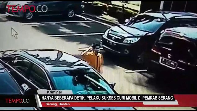 Hanya Beberapa Detik, Pelaku Sukses Curi Mobil di Pemkab Serang