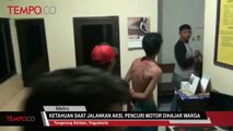 Ketahuan Saat Jalankan Aksi, Pencuri Motor Dihajar Warga