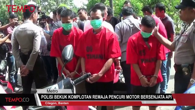 Polisi Bekuk Komplotan Remaja Pencuri Motor Bersenjata Api