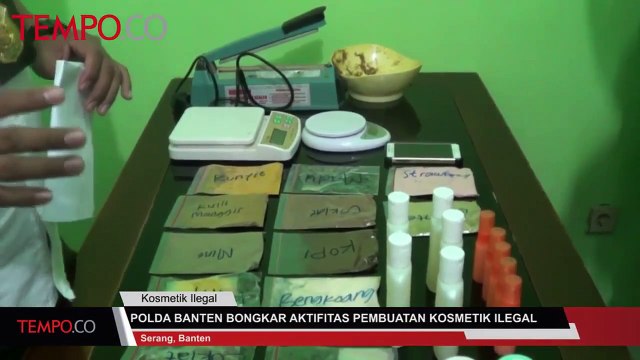 Polda Banten Bongkar Aktifitas Pembuatan Kosmetik Ilegal