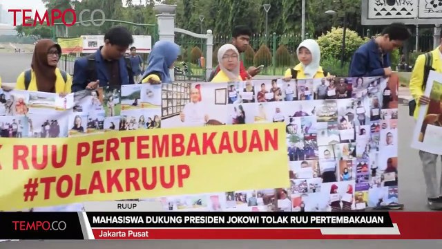 Mahasiswa Dukung Presiden Jokowi Tolak RUU Pertembakauan