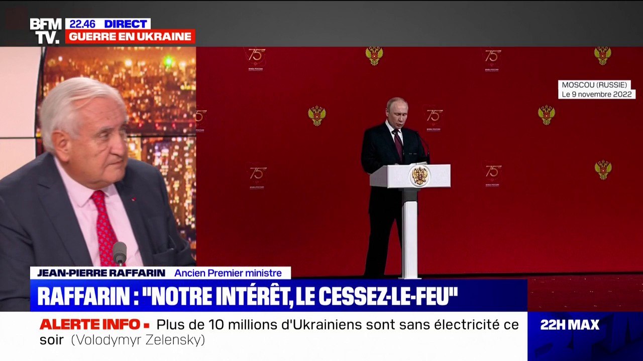 Jean-Pierre Raffarin sur la guerre en Ukraine: "Il faut parler avec l'ennemi pour avoir la paix"