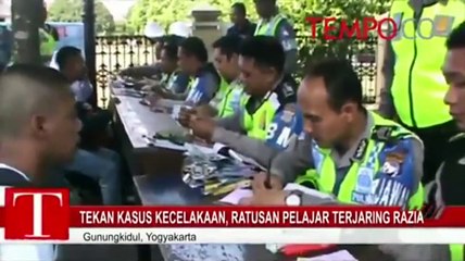 Download Video: Tekan Kasus Kecelakaan, Ratusan Pelajar Terjaring Razia