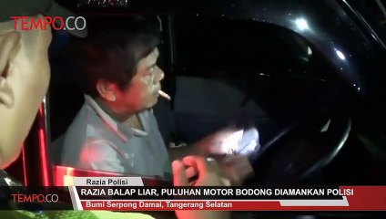 Razia Balap Liar, Puluhan Motor Bodong Diamankan Polisi