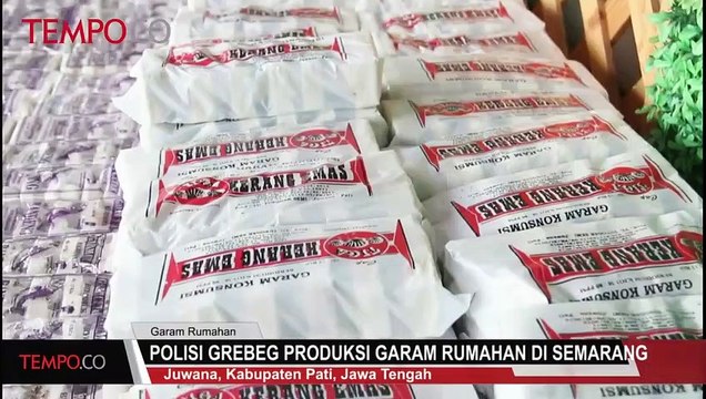 Polisi Grebeg Produksi Garam Rumahan di Semarang