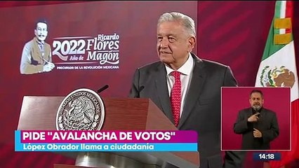 López Obrador pide "avalancha de votos" para candidatos de la 4T en 2024