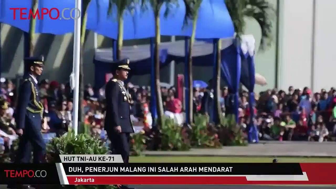 Duh, Penerjun Malang Ini Salah Arah Mendarat
