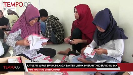 下载视频: Ratusan Surat Suara Pilkada Banten Untuk Wilayah Tangerang Rusak