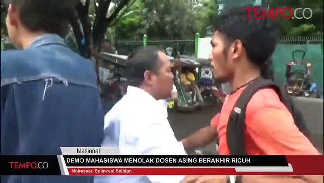 Demo Mahasiswa Tolak Dosen Asing Berakhir Ricuh