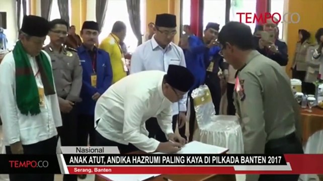 Anak Atut, Andika Hazrumi Paling Kaya di Pilkada Banten 2017