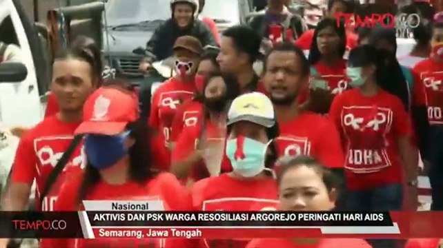 Aktivis dan PSK Warga Resosialisasi Argorejo Peringati Hari AIDS