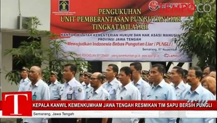 Kepala Kanwil Kemenkumham Jawa Tengah Resmikan Tim Sapu Bersih Pungli