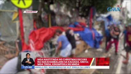 Mga nagtitinda ng Christmas decors na nakahambalang sa kalsada, sinita; Mga tinda, kinumpiska ng MMDA | UB