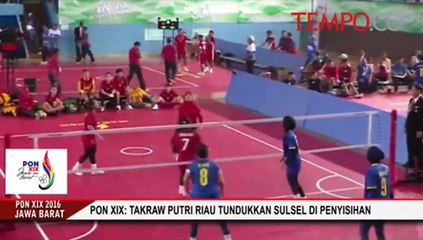PON XIX: Tim Takraw Putri Riau Tundukkan Tim Sulsel