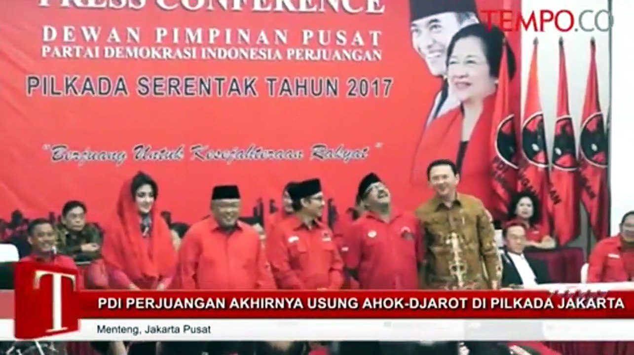 PDI Perjuangan Akhirnya Usung Ahok-Djarot Untuk Pilkada DKI Jakarta