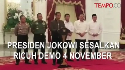 Presiden Jokowi: Ricuh Demo 4 November Ditunggangi Aktor Politik