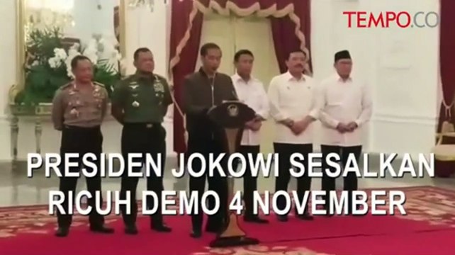 Presiden Jokowi: Ricuh Demo 4 November Ditunggangi Aktor Politik