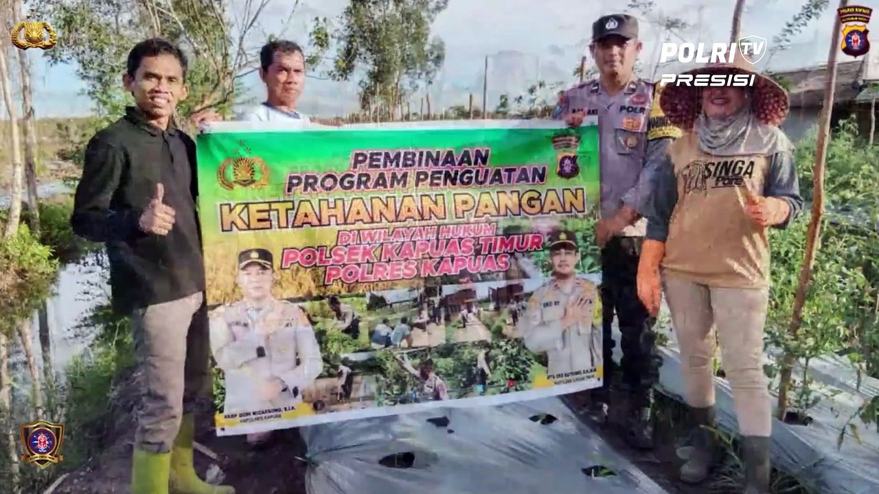 Polres Kapuas Melalui Polsek Jajaran Serentak Mengembangkan Dan Penguatan Ketahanan Pangan
