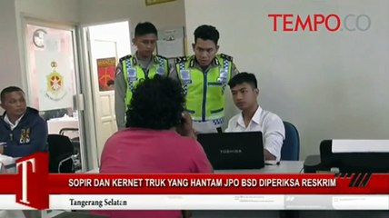 Sopir dan Kernet Truk yang Hantam JPO BSD Diperiksa Reskrim
