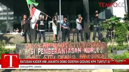 Demo Anarkistis HMI di KPK Tuntut Saut Mundur