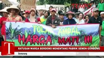 Ratusan Warga Berdemo Menentang Pabrik Semen Gombong