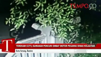 Terekam CCTV, Kawanan Pencuri Embat Motor Pegawai Dinas Kelautan