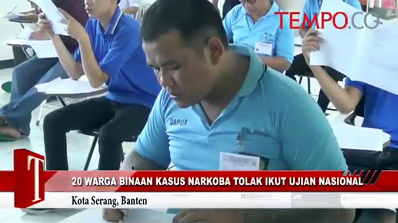 20 Warga Binaan Kasus Narkoba Tolak Ikut Ujian Nasional