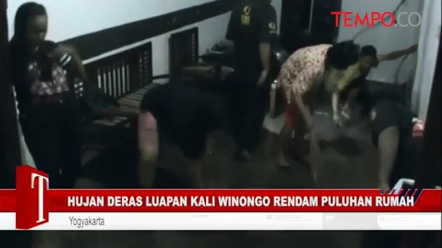 Hujan Deras, Luapan Kali Winongo Rendam Puluhan Rumah