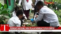 Peringati Hari Bumi, Para Pelajar Membuat Pupuk Kompos