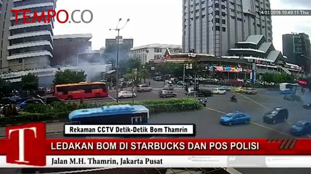 Rekaman CCTV: Ledakan Bom di Starbucks dan Pos Polisi
