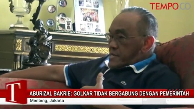 Aburizal Bakrie: Golkar Tidak Bergabung dengan Pemerintah
