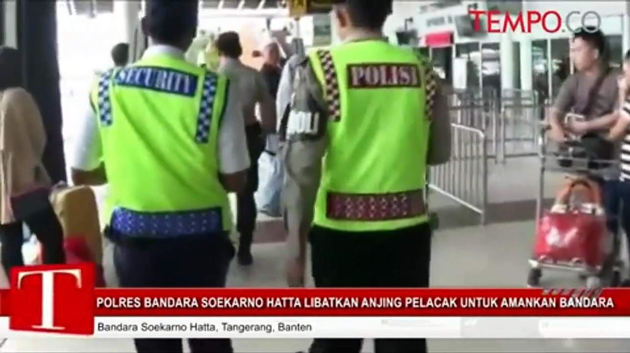 Polres Bandara Soekarno Hatta Libatkan Anjing Pelacak Untuk Amankan Arus Mudik