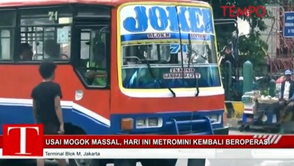 Usai Mogok Massal, Metromini Beroperasi Kembali