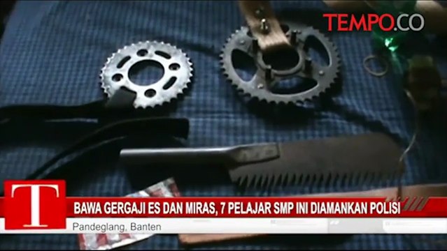 Bawa Gergaji Es dan Miras, 7 Pelajar SMP Ini Diamankan Polisi