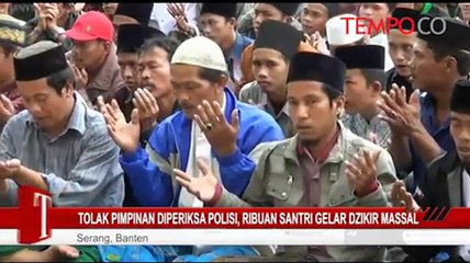 Tolak Pimpinan Diperiksa Polisi, Ribuan Santri Gelar Dzikir Massal
