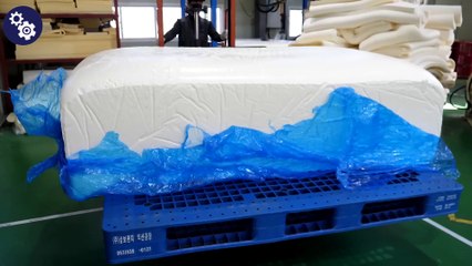Process of Making Mattresses. Korean Bed Factory.