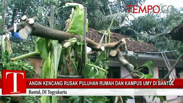 Angin Kencang Rusak Puluhan Rumah dan Kampus UMY di Bantul