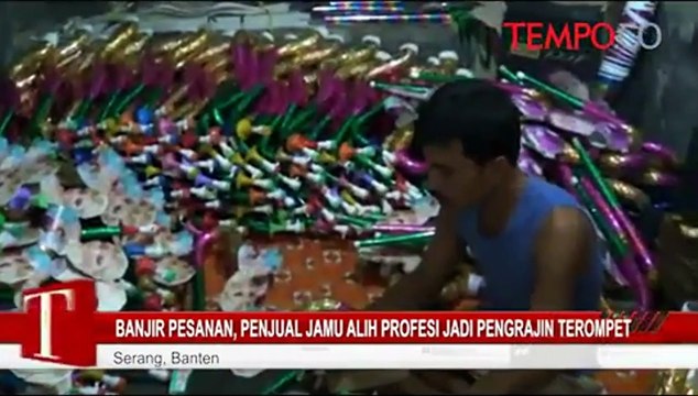 Banjir Pesanan, Penjual Jamu Alih Profesi Jadi Pengrajin Terompet