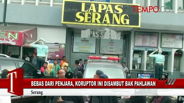 Bebas dari Penjara, Koruptor Ini Disambut bak Pahlawan