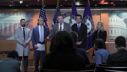 WASHİNGTON - ABD'de Cumhuriyetçiler Ukrayna'ya mali yardım konusuna ilişkin basın toplantısı düzenledi