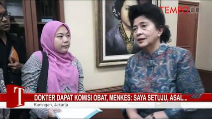 Dokter Dapat Komisi Obat, Menkes: Saya Setuju, Asal...