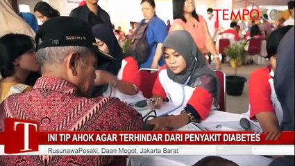 Ini Tip Ahok Agar Terhindar dari Penyakit Diabetes
