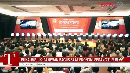 Buka IIMS, JK: Pameran Bagus Saat Ekonomi Sedang Turun