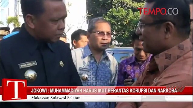 Jokowi : Muhammadiyah Harus ikut Berantas Korupsi dan Narkoba