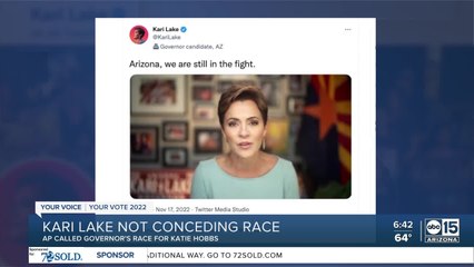 Kari Lake not conceding race, AP called governor's race for Hobbs