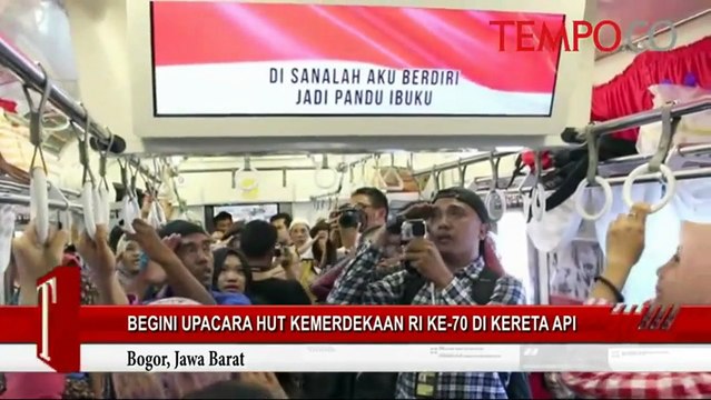 Begini Upacara HUT Kemerdekaan RI ke-70 di Kereta Api