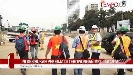 Ini Kesibukan Pekerja di Terowongan MRT Jakarta