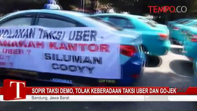 Sopir Taksi Demo, Tolak Keberadaan Taksi Uber dan Go-Jek