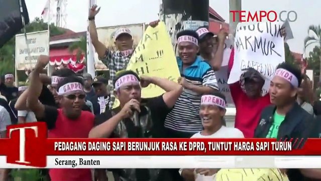 Pedagang Daging Sapi Berunjuk Rasa ke DPRD, Tuntut Harga Sapi Turun