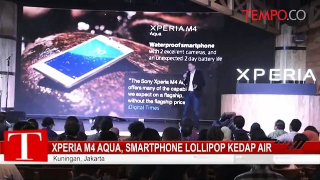 Xperia M4 Aqua, Smartphone Lollipop Kedap Air